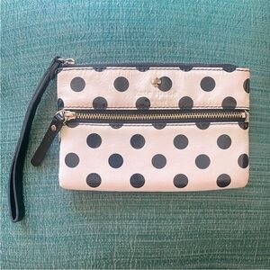 Kate Spade Polka Dot Patent Leather Wristlet Clutch | EUC